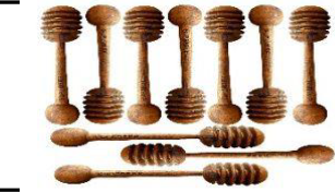 [HD-04] Honey Dipper Wooden, 7 inch Combo of 10pc